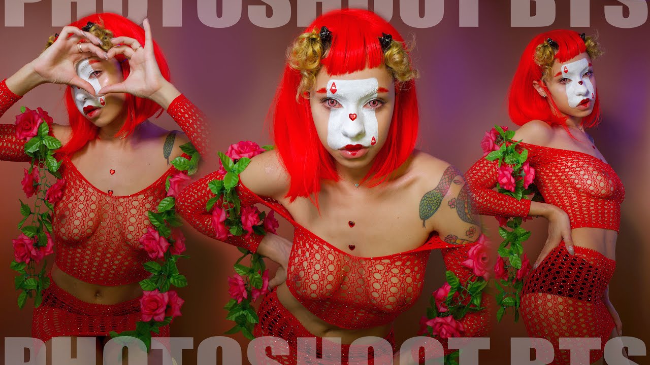 Ace of Hearts Skin Painting / Patreon Photoshoot BTS / Freestyle Cosplay Makeup