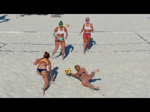 Beautiful Beach Volleyball Girls By Drone | Andraka / Gathright Rout Plavin / Cole
