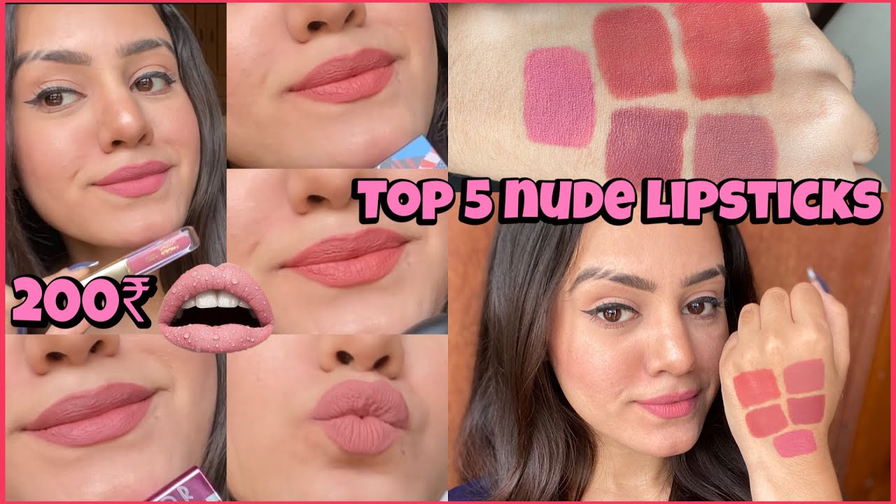 Top 5 nude lipsticks for summers(all skintones)| Nude lipsticks haul | Best summer shades| kp styles