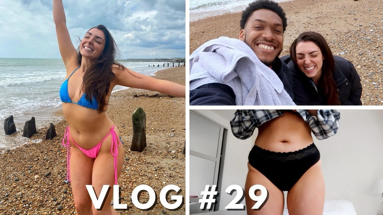 VLOG 29 - LAUNCHING MY SWIMWEAR, PERIOD CHATS, GETTING IN THE SEA + BAKING THE NICEST CAKE