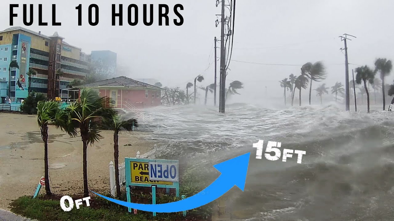 Hurricane Ian Washes Away Ft Myers Beach FL   UNCUT VERSION