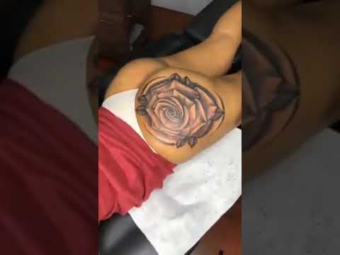 Thigh Tattoo 4 hours-Tattoo Time Lapse- #Shorts Tatoo clip #hot