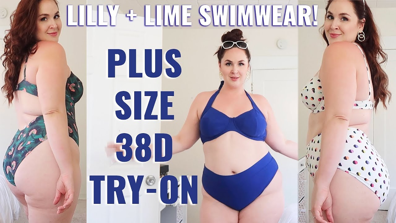 LILLY + LIME SWIMWEAR SIZE 16/ 38D PLUS-SIZE TRY-ON