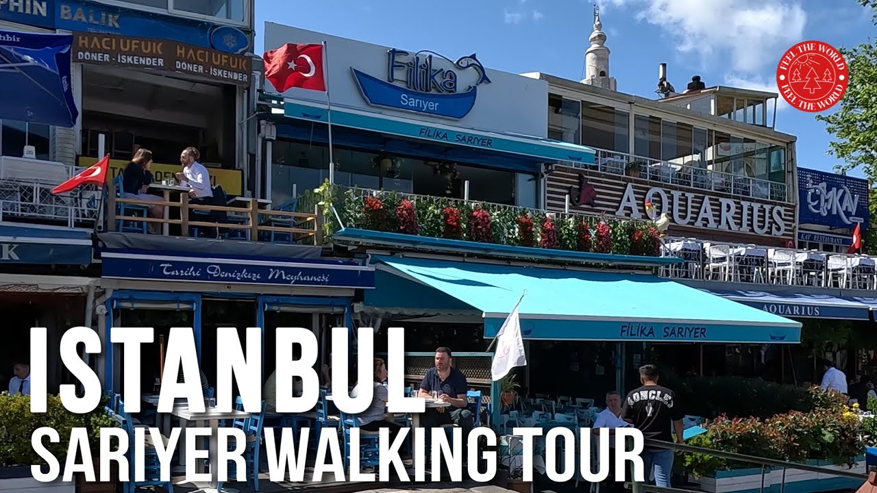 Istanbul Sariyer Beach Beautiful Jun 2023 | Walking Tour 4K HDR 60fps
