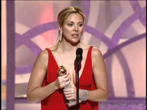 Kim Cattrall Wins Best Supporting Actress TV Series Musical Or Comedy - Golden Globes 2003