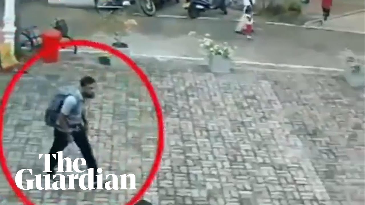 CCTV footage shows suspected Sri Lanka suicide bomber entering church