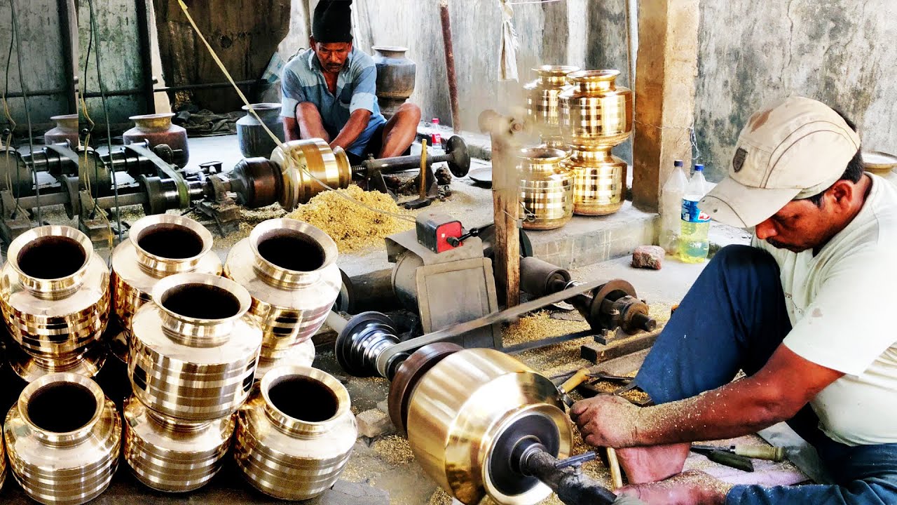 Brass Pots Making Industry | Brass Items Making Process | Brass Utensils manufacturers | Brass Pot