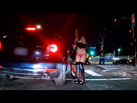 Los Angeles Figueroa Street Ride Along At Night | Scenic Drive 2023