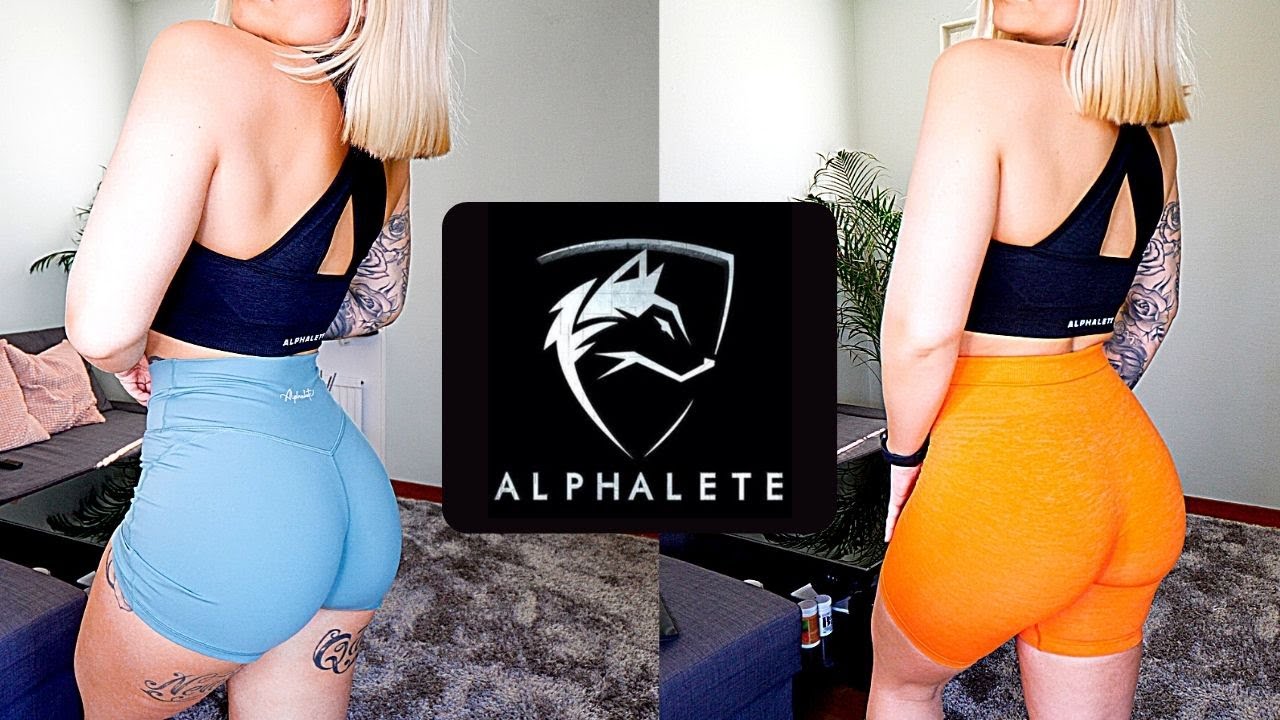 Alphalete try on haul (amplify biker shorts)
