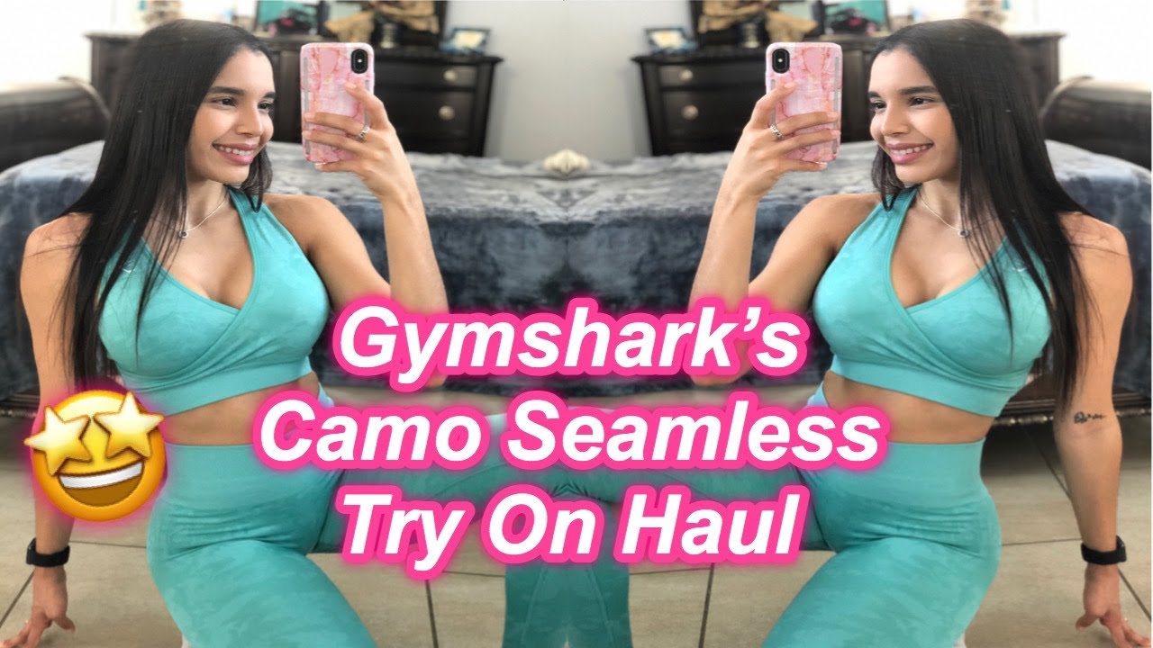 GYMSHARK CAMO PINK  LIGHT GREEN SETS | REVİEW, TRY ON