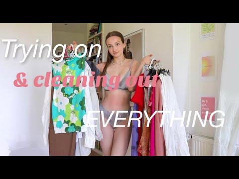MASSIVE closet cleanout 2022 | trying on all my clothes