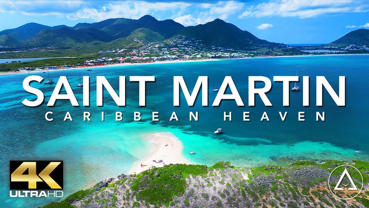 SAINT MARTIN - SINT MAARTEN IN 4K DRONE FOOTAGE (ULTRA HD) - BEAUTİFUL ISLAND LANDSCAPES FOOTAGE UHD