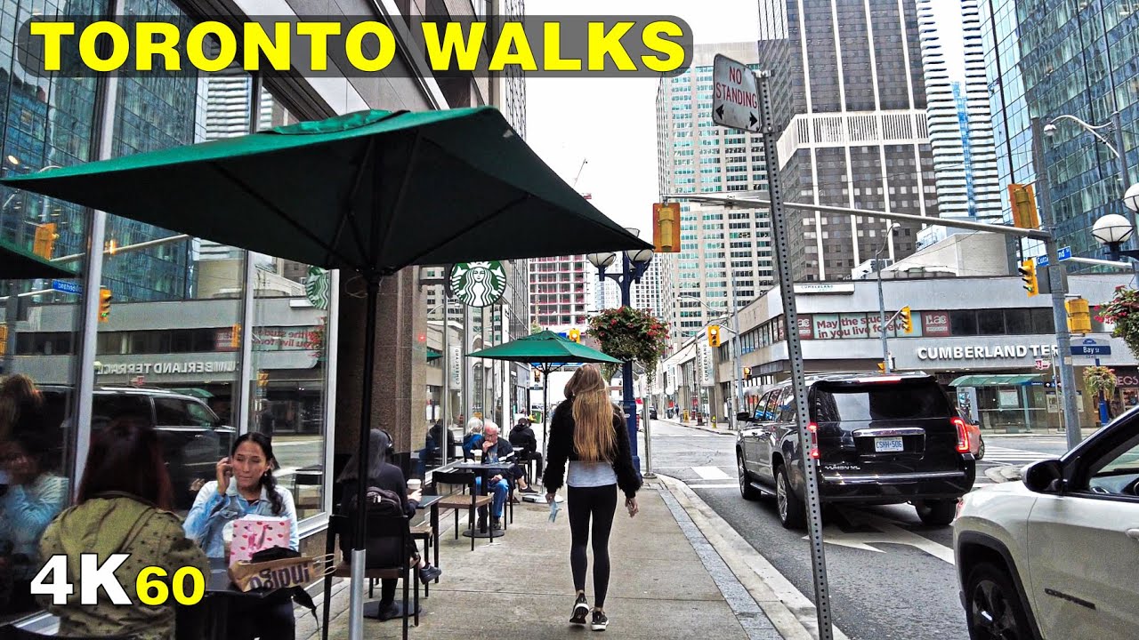 Toronto Dupont to Bloor-Yonge Station Overcast Walk (Oct 2021)