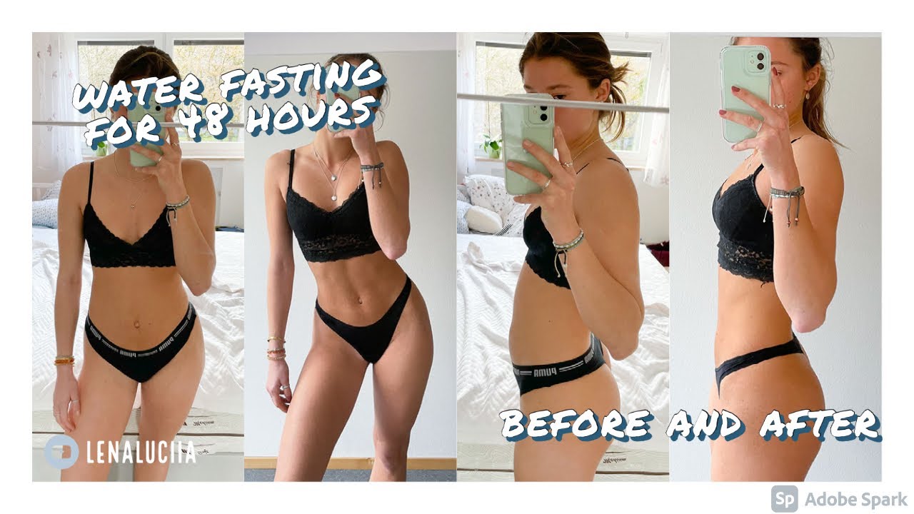 WATER FASTING FOR 48 HOURS WITH RESULTS // before and after, no food for two days, only water
