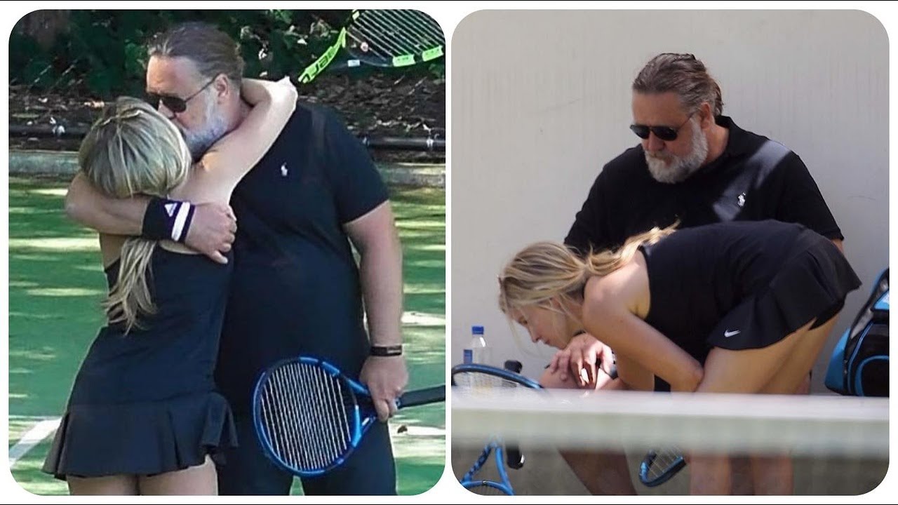 Russell Crowe Kisses Former Co-Star Britney Theriot