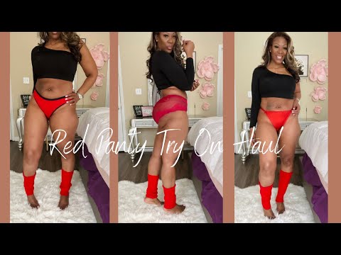 SLİM THİCK RED PANTY CLOSET TRY ON HAUL | MY FAVORİTE RED PANTİES TO WEAR AND LOUNGE İN THE HOUSE