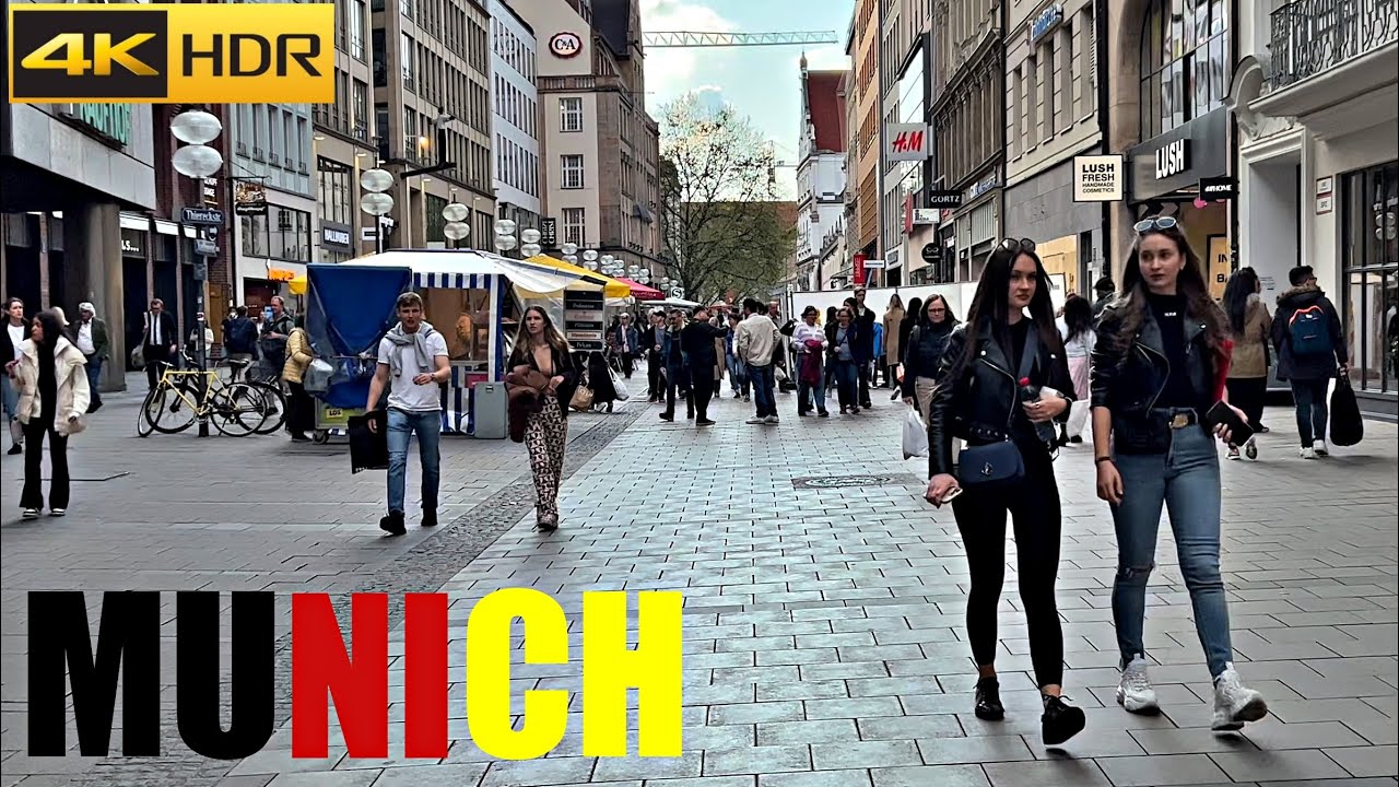 Germany Walking Tour 2022 Munich Walking Tour - City centre and Marienplatz [4K HDR]