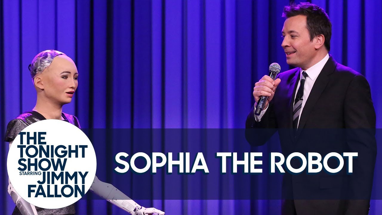 Sophia the Robot and Jimmy Sing a Duet of 