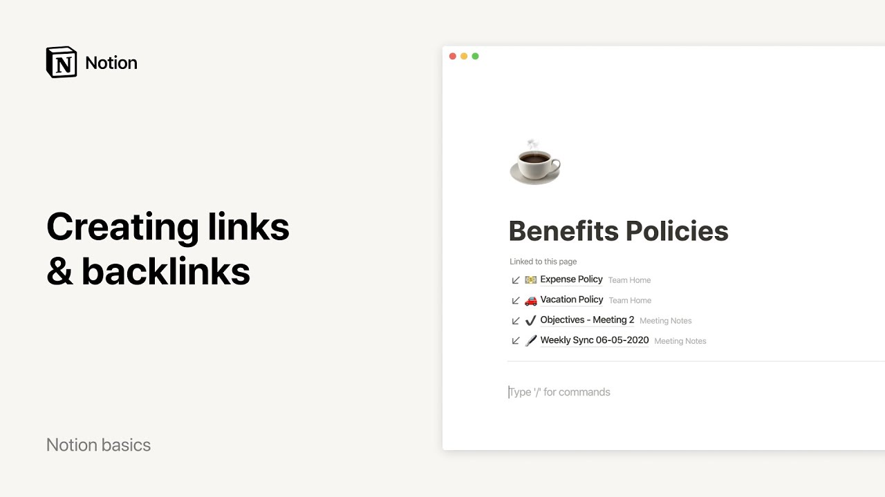 Creating links  backlinks