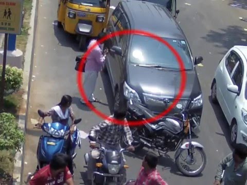 Innova Car VS Bike Accident   Caught By CCTV Cam   Live Accidents in India   Tirupati Traffic Police