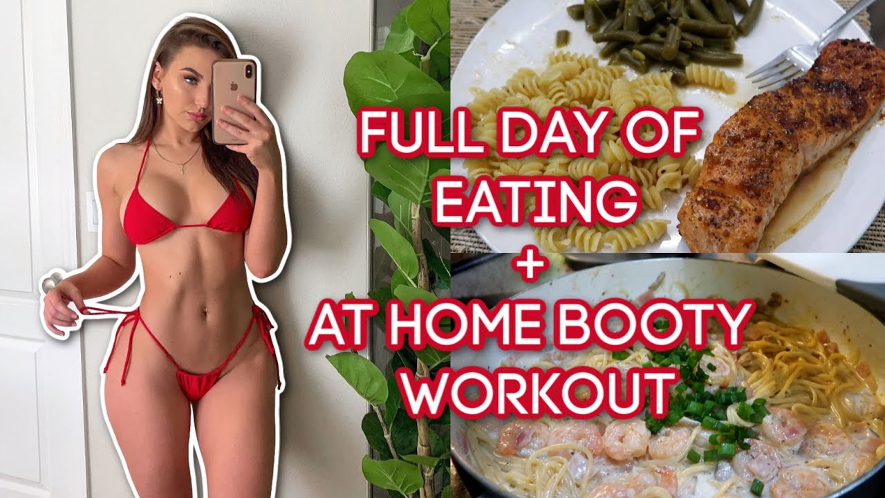 GROW YOUR GLUTES AT HOME *EASY* + WHAT I EAT | *WORKOUT + FDOE*