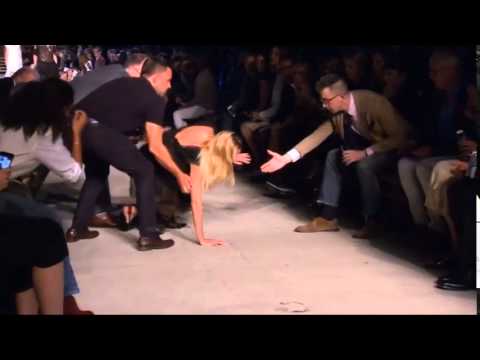 Candice Swanepoel Givenchy FALL 2015 Model Falls Down