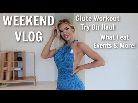 WEEKEND VLOG / YESSTYLE TRY ON HAUL, LEG WORKOUT, EVENTS, WHAT I EAT  MORE!