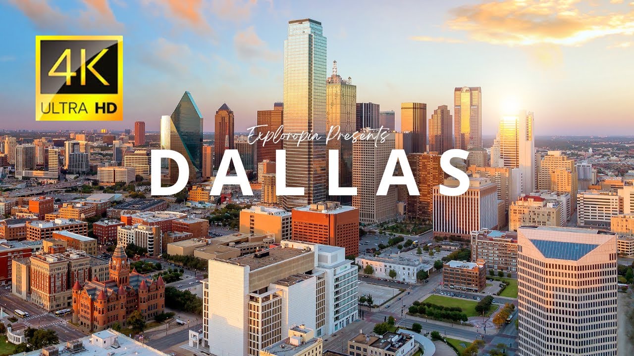 DALLAS CİTY, TEXAS, USA  İN 4K ULTRA HD 60FPS VİDEO BY DRONE