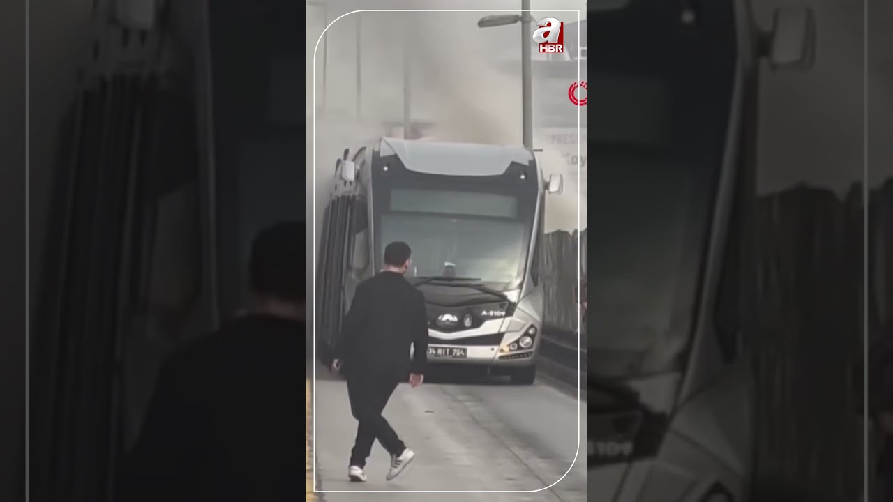 Avcılar’da metrobüsün tekeri alev alev yandı! | A Haber