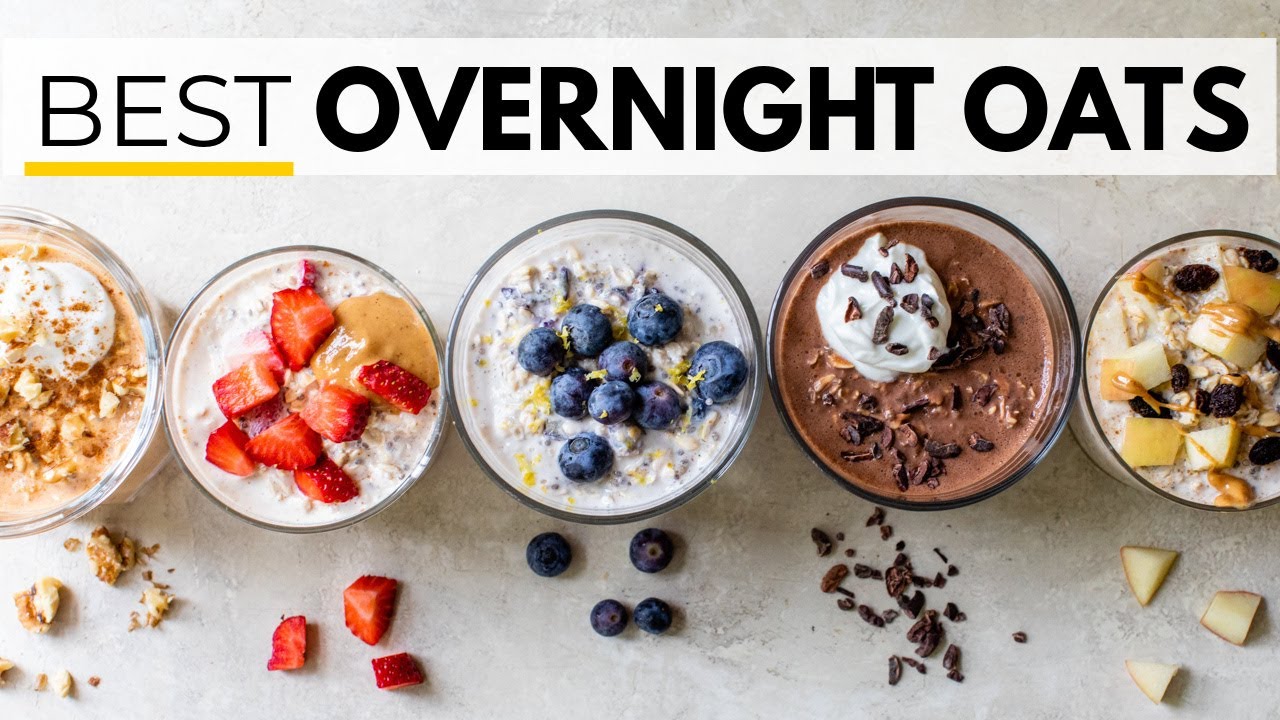 OVERNIGHT OATS 6 WAYS | easy recipe for health + weight loss