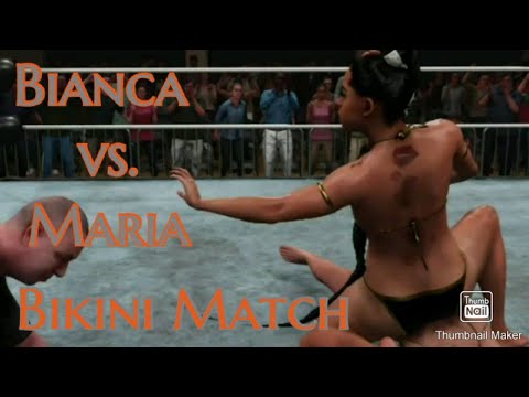 Bianca Belair vs. Maria Kanellis in a Bikini Match WWE 2K19 Hot