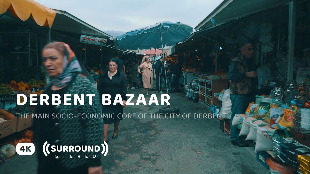 Derbent Bazaar in Dagestan — 4K Walking Tour | Binaural ASMR