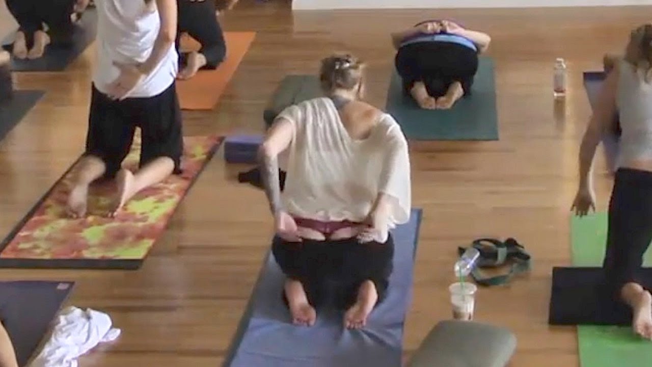 Red Whale Tail While Doing Yoga (Extended)