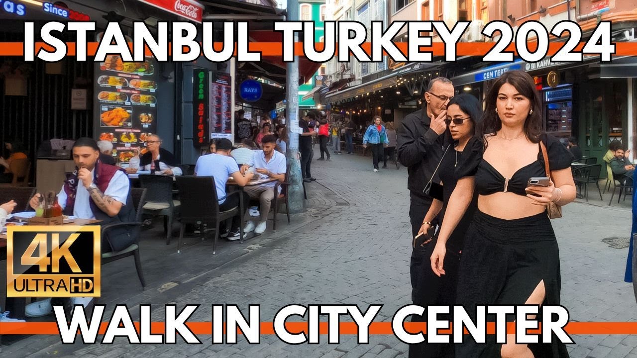 ISTANBUL TURKEY 4K WALKING TOUR IN CITY CENTER AROUND BESIKTAS MARKETS,RESTAURANTS,STREET FOODS