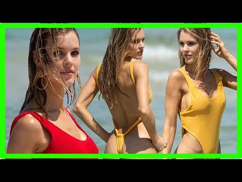 Victoria's Secret model Joy Corrigan flaunts stunning figure on beach