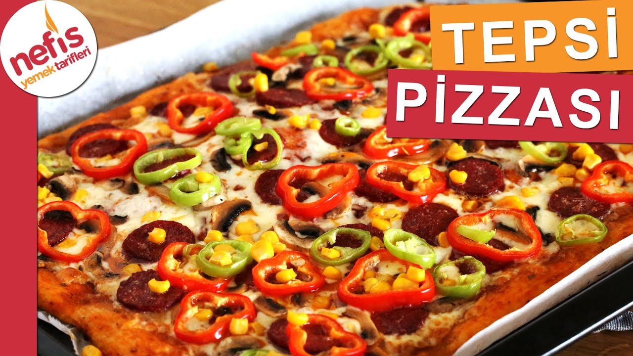 15 Dakikada Anne Usulü TEPSİ PİZZASI - En Kolay Pizza Tarifi