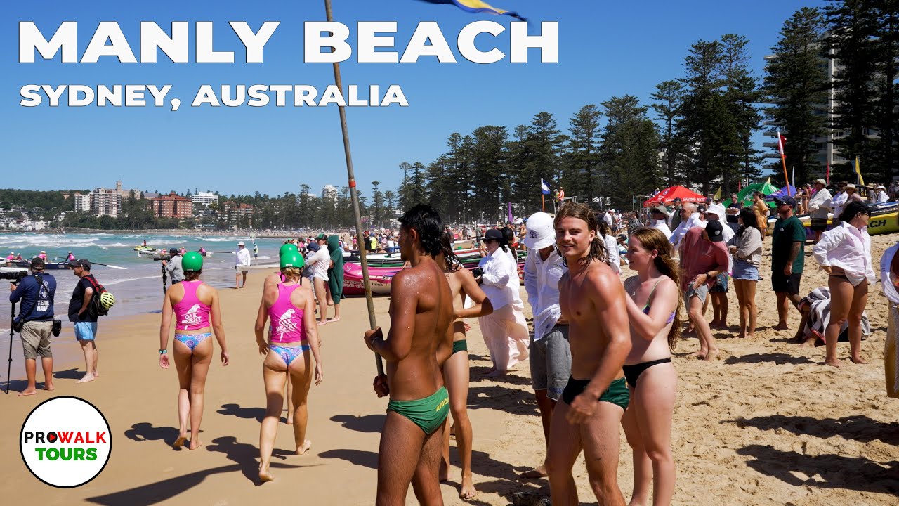Manly, Sydney Australia - Beautiful Beaches  Corso of - 4K60fps with Captions