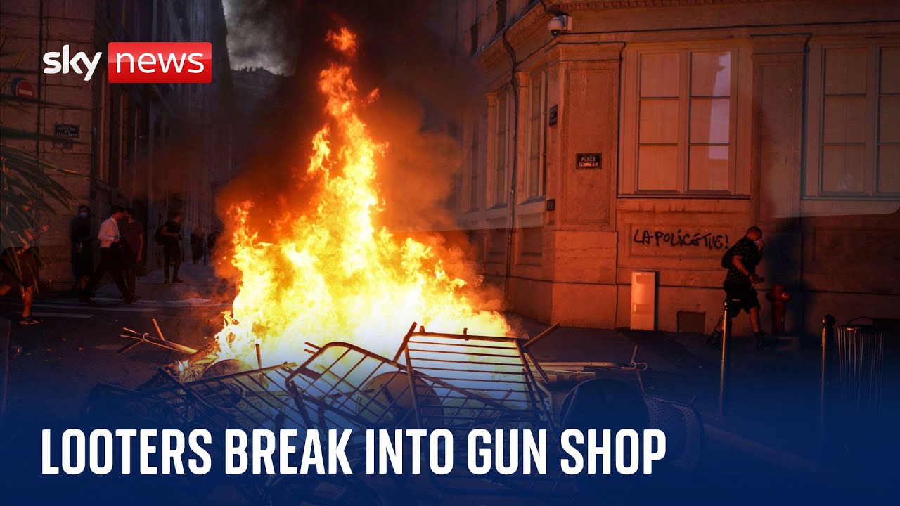 France riots: Looters break into gun shop as hundreds arrested