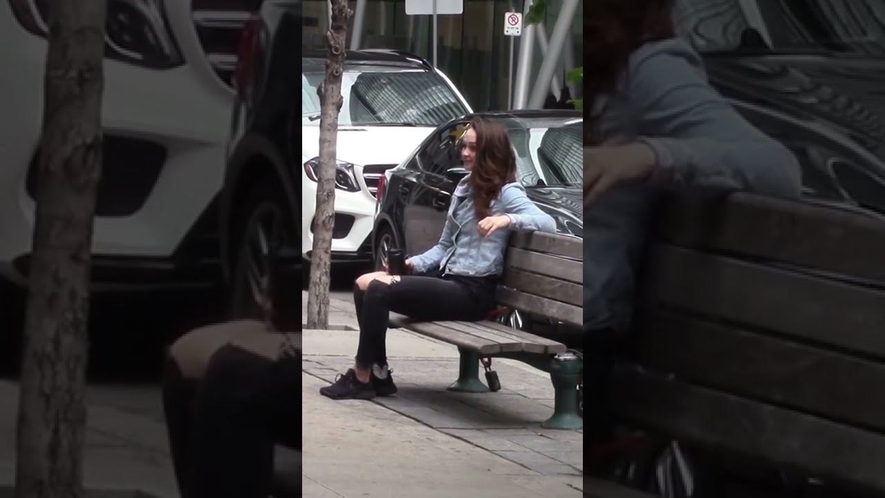 HOW DO STRANGERS REACT TO A HOMELESS WOMAN? PART 2 #SHORTS