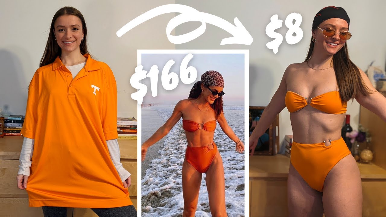 I made a $166 Camila Coelho bikini for $8 | Easy DIY Bikini | No Pattern Needed