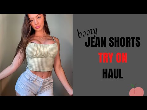 BOOTY Jean Short Try On Haul !! (Outside)