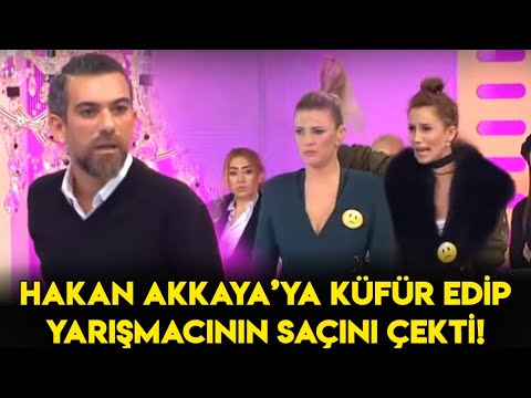 Hakan Akkaya'ya Küfür Edip Yarışmacının Saçını çekti OLAY KAVGA