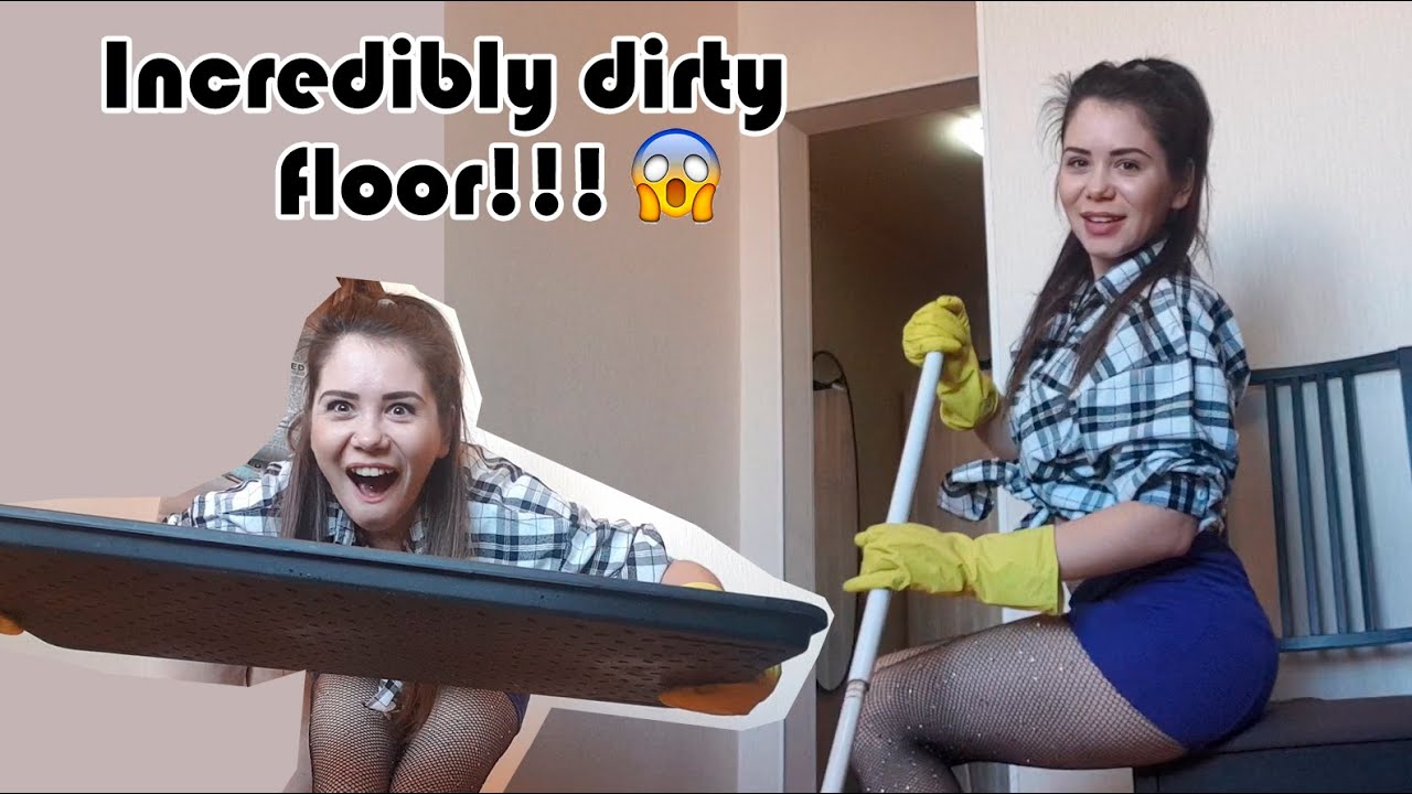 Cleaning floor !!! It was very difficult!