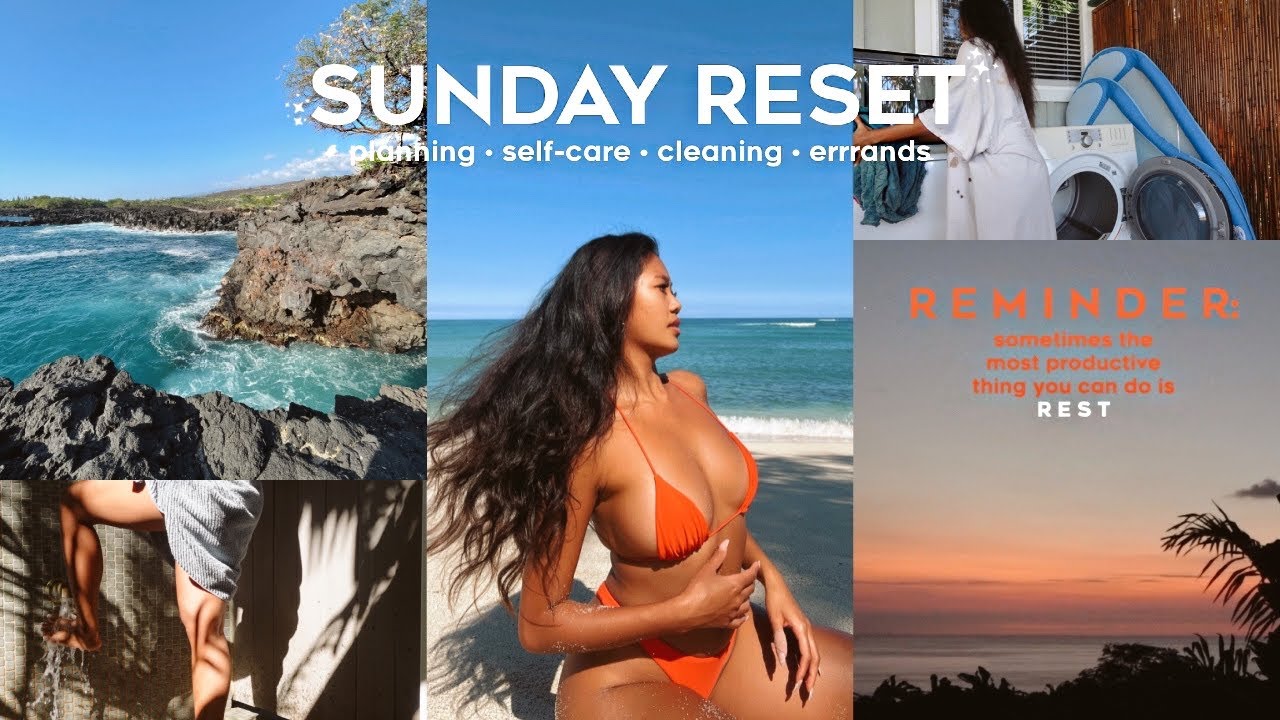 SUNDAY VLOG IN HAWAII: PREP FOR THE WEEK, SELF-CARE, READİNG, LAUNDRY *CHİLL + RELAXİNG SİLENT VLOG*