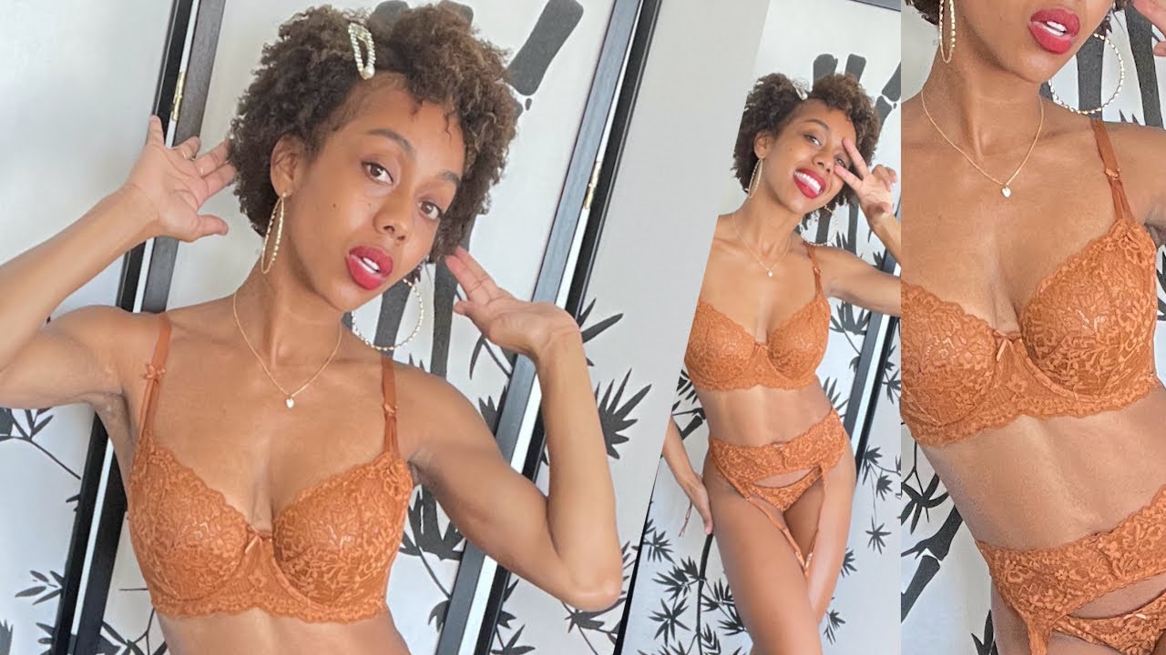 lingerie try on haul nude colors for black women #zoeeverlasting #tryonhaul #lingerie