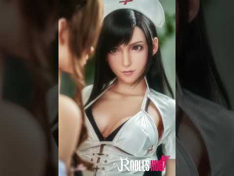 Life size Tifa Lockhart love doll in a sexy nurse outfit