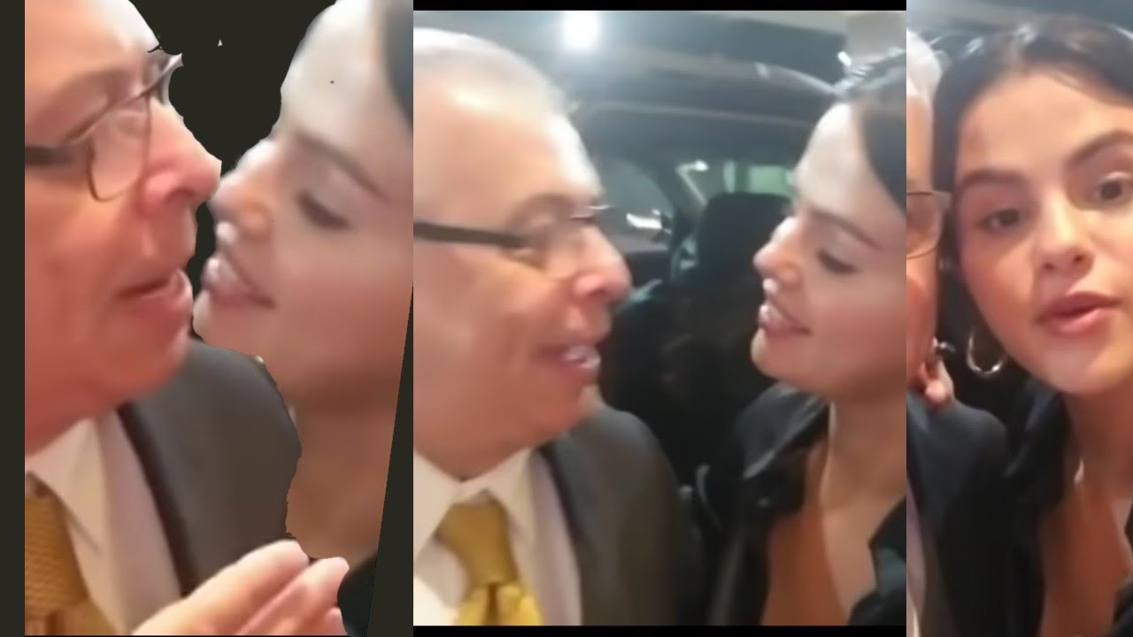 #selenagomez #kissing #rarevideo Rare 1 video of Hot Selena Gomez kissing old man suddenly in airpot