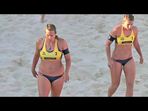 Big German Beach Volleyball Women In Action