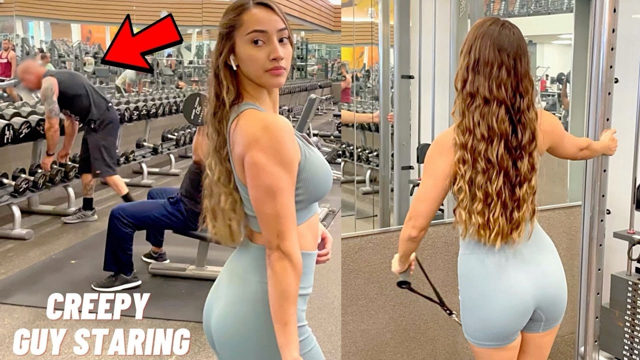 ANA MAXİ - TELLING CREEPY GUY TO STOP STARING AT ME WHILE WORKING OUT!!