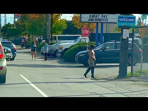 Seattle Business District - Aurora Ave 4K Street View with my Favorite Radio Show